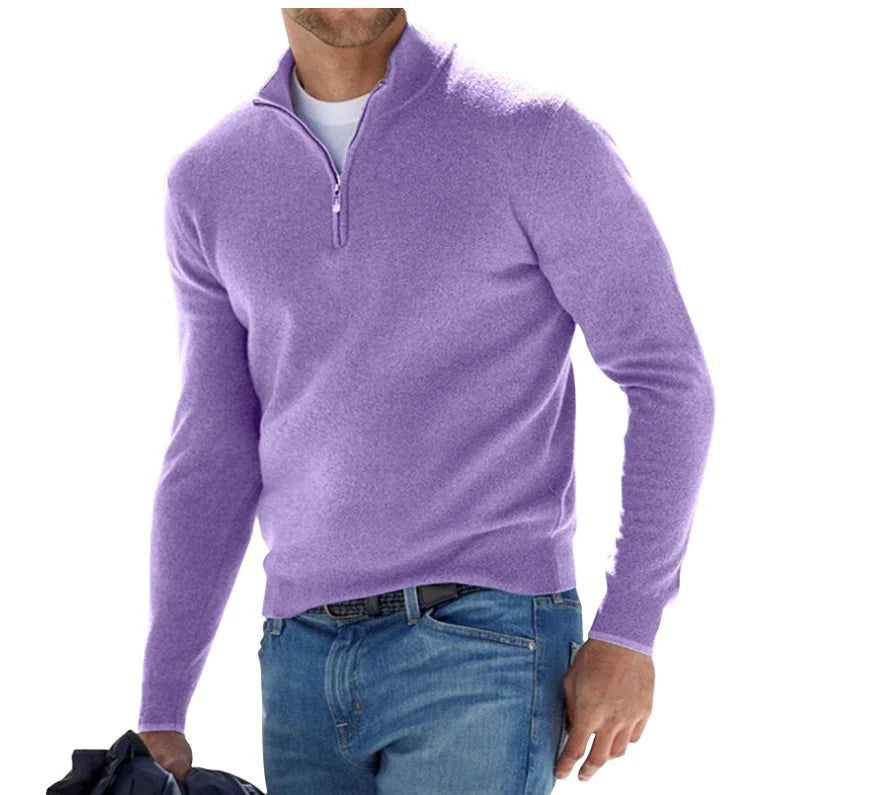 European and American Men's Long-Sleeved Cardigan Bottoming Shirt