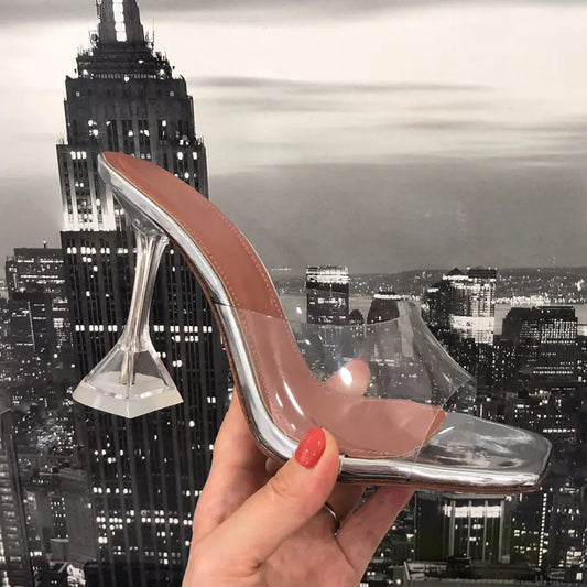 Transparent Crystal Slippers for Women - Summer Wear