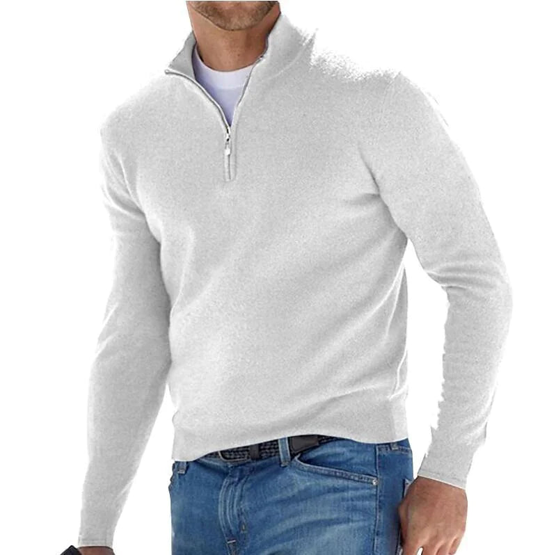 European and American Men's Long-Sleeved Cardigan Bottoming Shirt