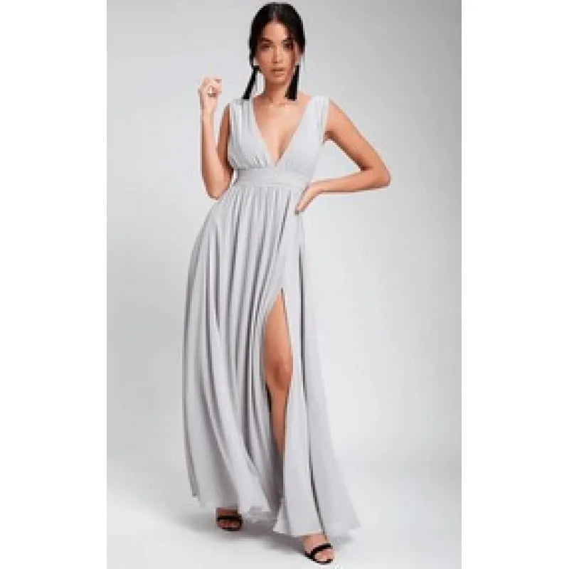 Women's Fashion Deep V Sleeveless Long Dress