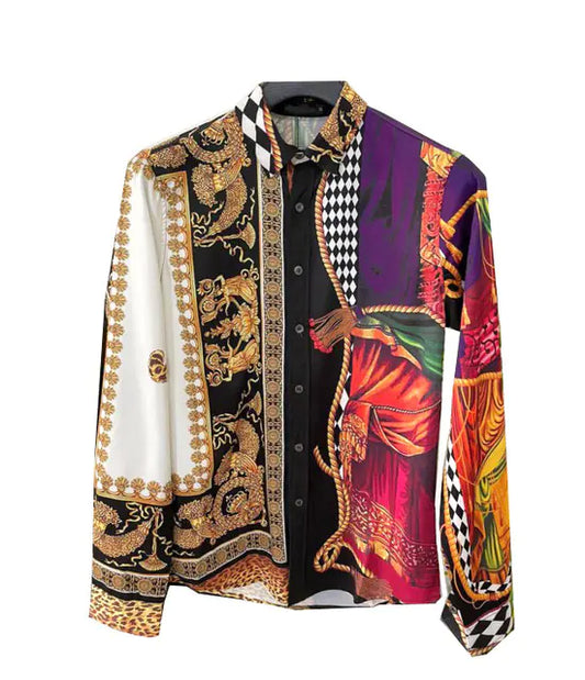 Luxury Royal Printed Casual Paisley Shirts for Men