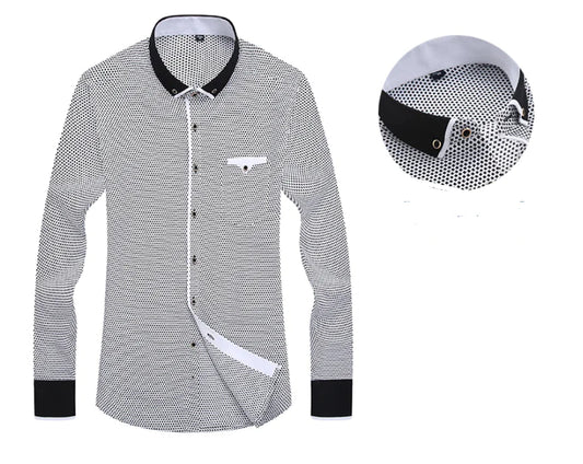 Slim Fit Business Dress Shirt for Men - Long Sleeve