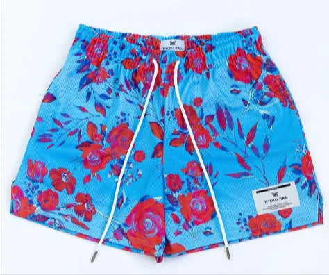 Men's Oil Painting Mesh Shorts