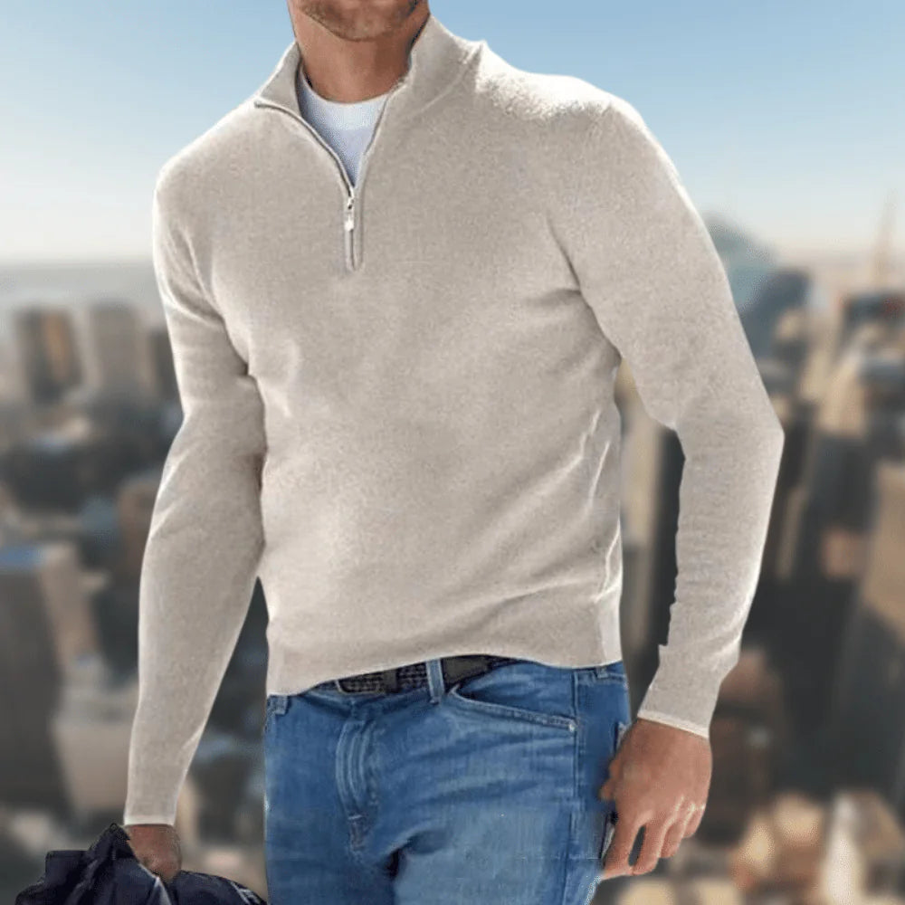 European and American Men's Long-Sleeved Cardigan Bottoming Shirt