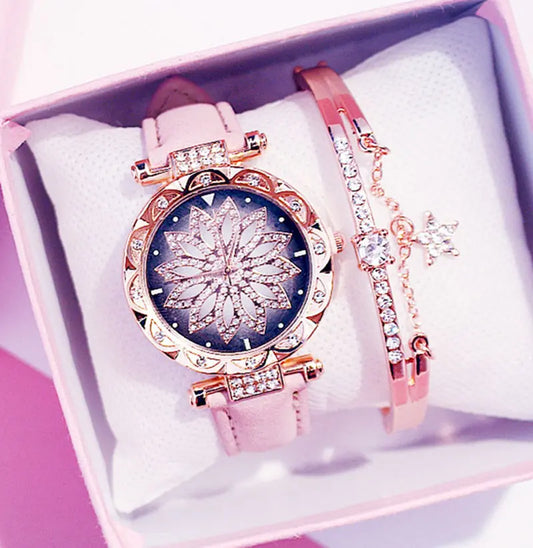 Trendy Waterproof Quartz Watch for Women (Rotating Style)