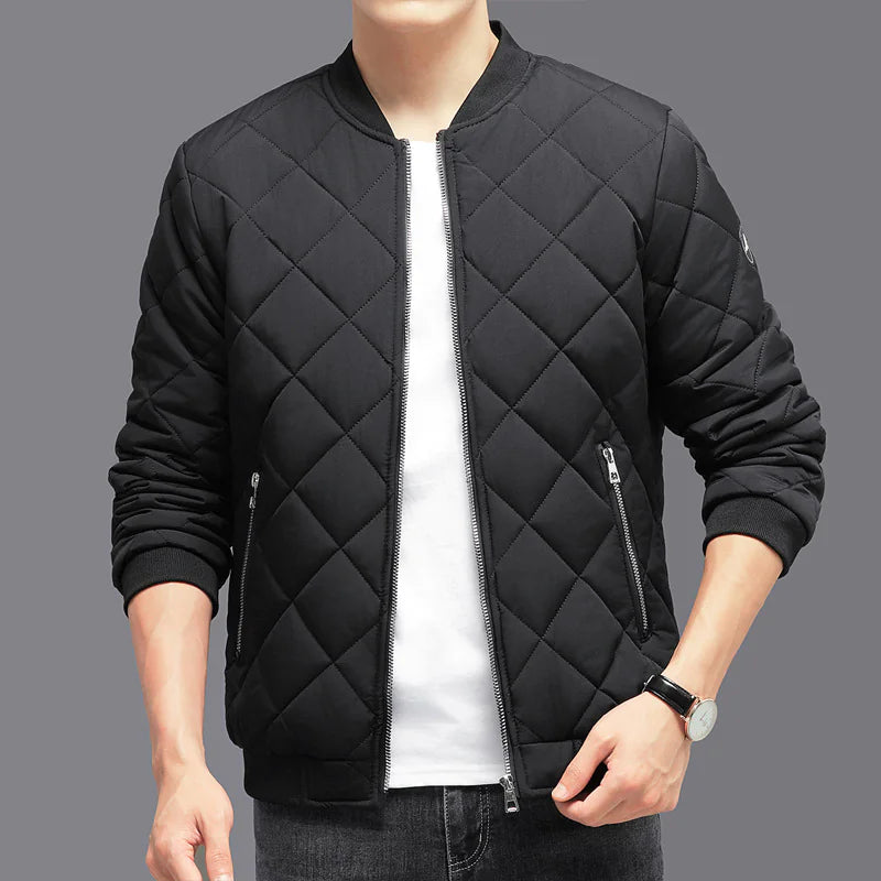 Quilted Cotton Baseball Jacket