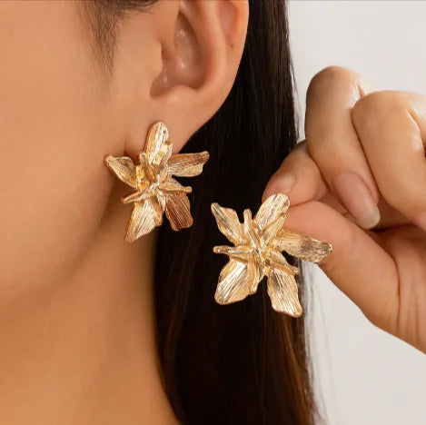 Vintage Layered Flower Earrings