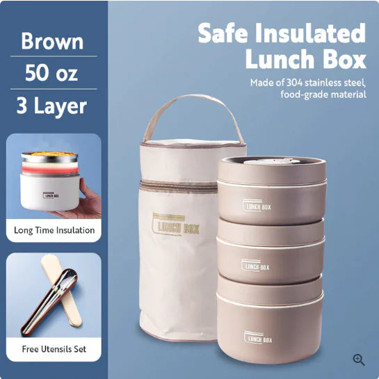 Portable Self-Heating Japanese Thermal Insulation Lunch Box