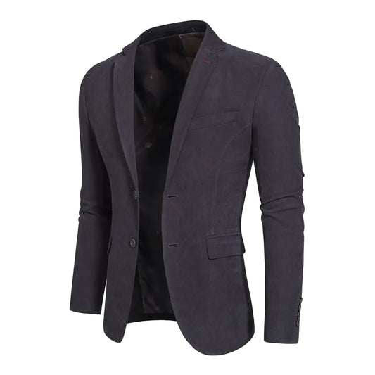 Men's Casual Single-Breasted Wool Overcoat