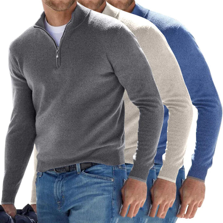 European and American Men's Long-Sleeved Cardigan Bottoming Shirt