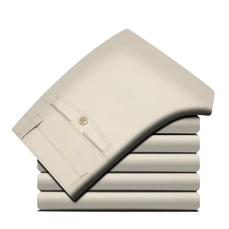 Straight-Leg Pants for Middle-Aged and Elderly Men