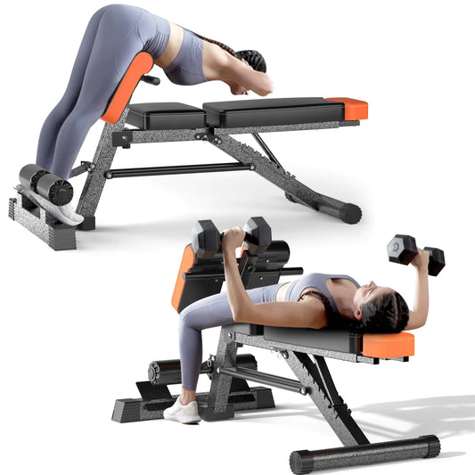 3 in 1 Workout Bench Roman Chair Preacher Curl All In One Adjustable Weight Bench For Home Gym 880 LBS Capacity Additional Stability Gym Chair