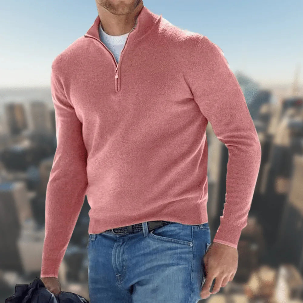 European and American Men's Long-Sleeved Cardigan Bottoming Shirt