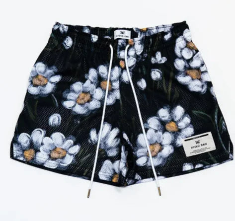 Men's Oil Painting Mesh Shorts