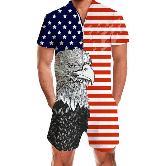 Hawaiian Shirt and Shorts Bodysuit Outfit