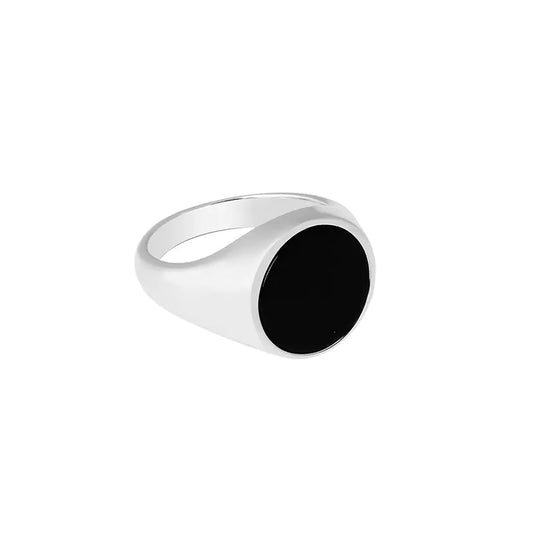 Sterling Silver Agate Fashion Ring