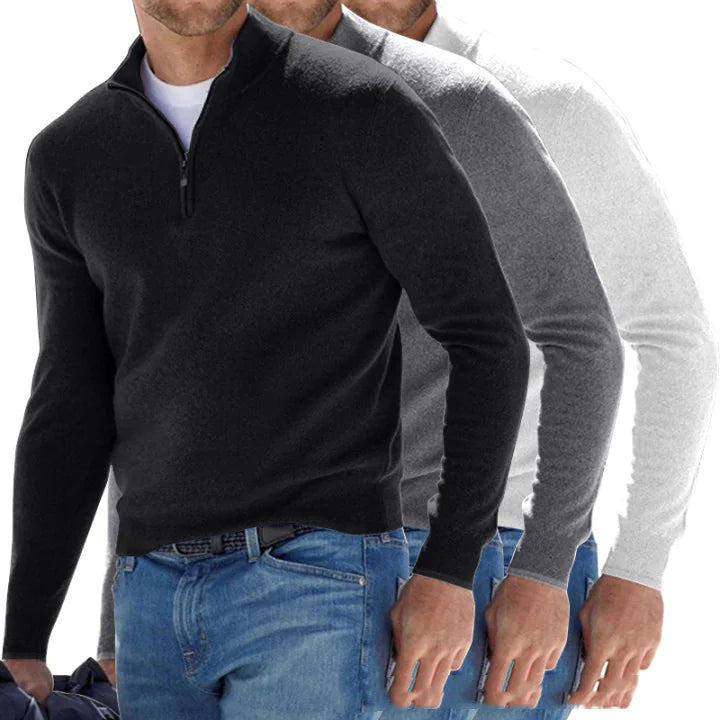 European and American Men's Long-Sleeved Cardigan Bottoming Shirt