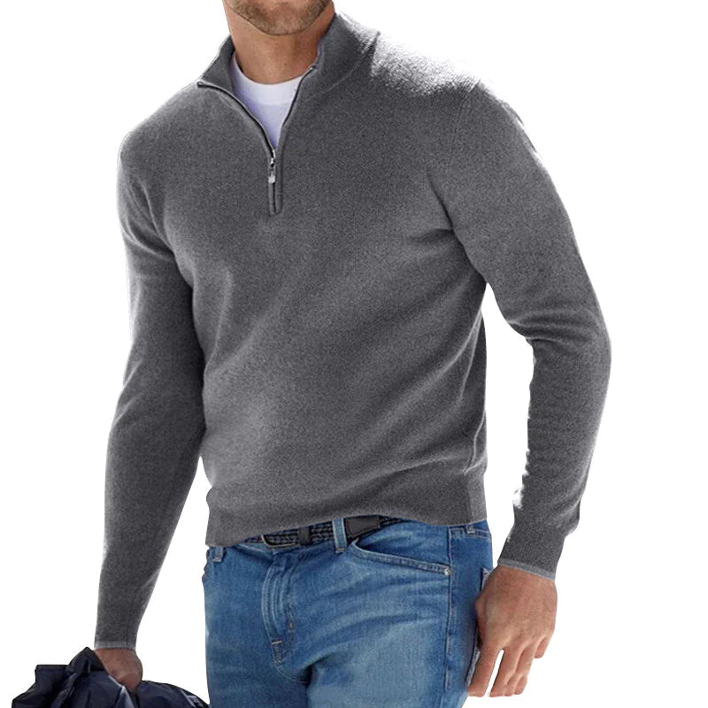 European and American Men's Long-Sleeved Cardigan Bottoming Shirt