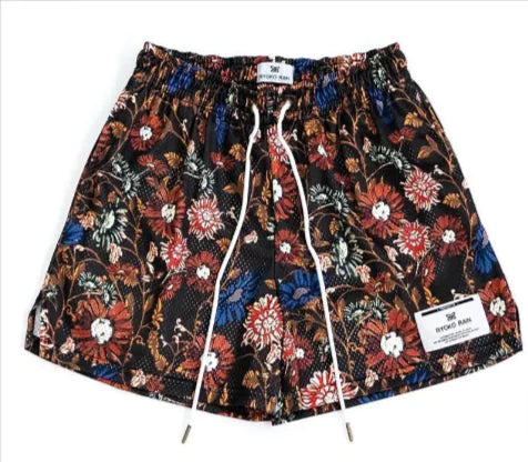 Men's Oil Painting Mesh Shorts