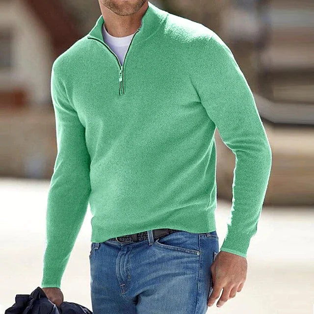 European and American Men's Long-Sleeved Cardigan Bottoming Shirt