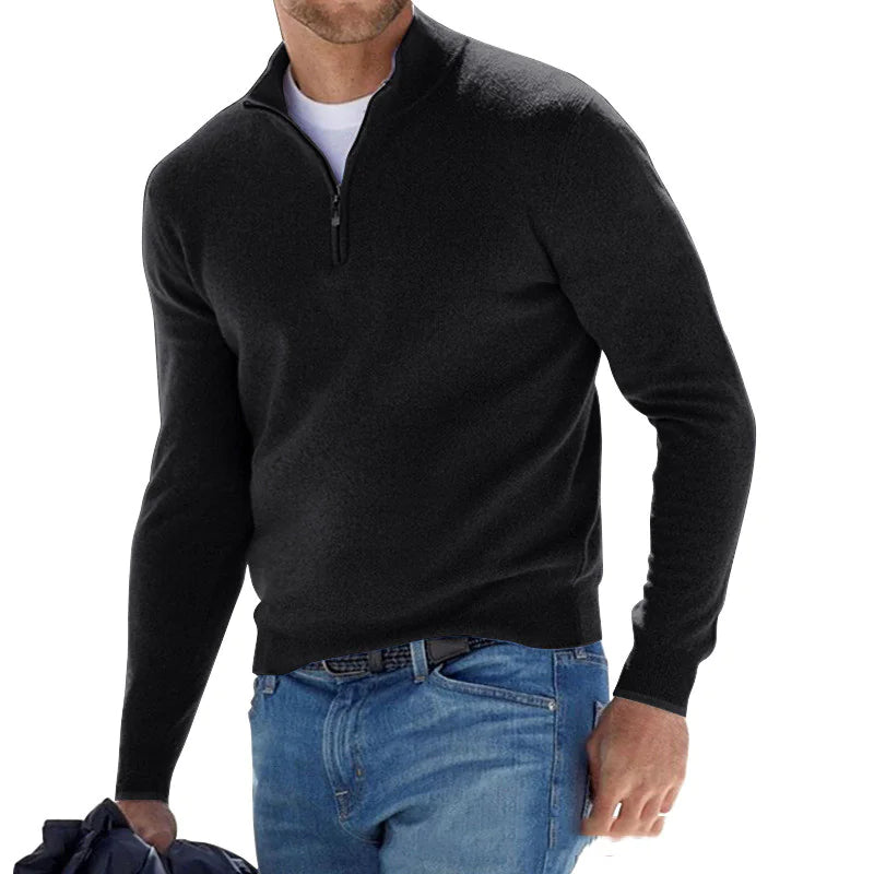 European and American Men's Long-Sleeved Cardigan Bottoming Shirt