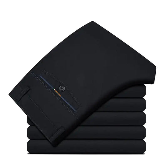 Straight-Leg Pants for Middle-Aged and Elderly Men